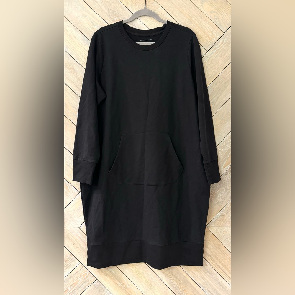 NWT | Universal Standard | Bree Sweatshirt Dress | Black | Size S (14-16)